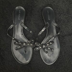 Not Rated Black Studded Bow Flip Flop